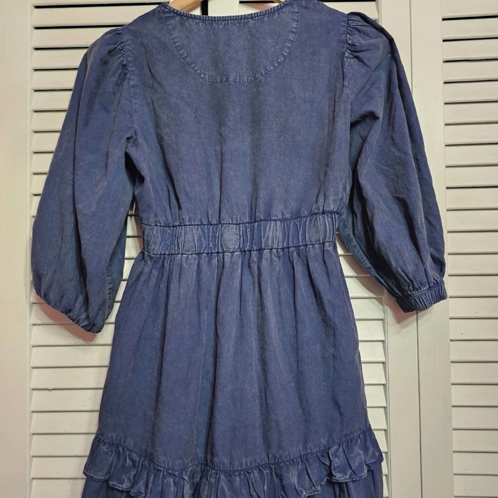 Anthropologie - Denim Layered High Low Dress - Picture 7 of 12